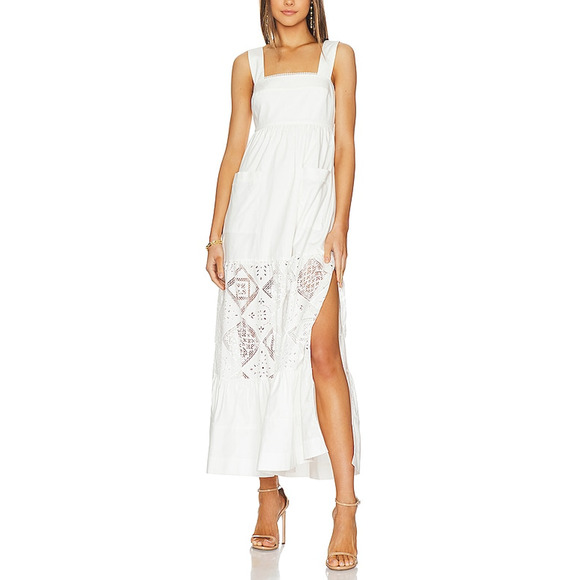 Shona Joy Dresses & Skirts - Shona Joy Embroidered Ivory Lori Maxi Dress Size 2